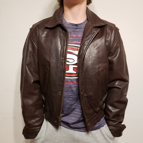 Aviator Bomber Jacket VINTAGE Banana Republic - Picture 12 of 12